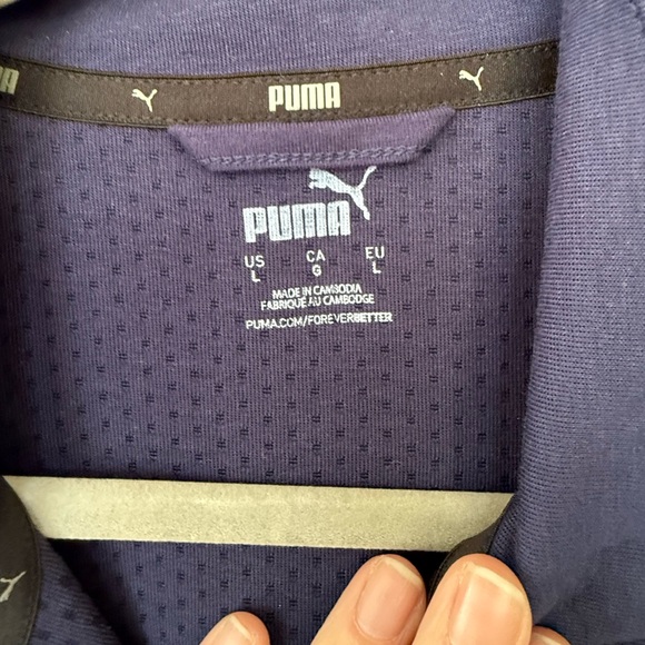 Puma Dark Blue Performance Jacket - Picture 2 of 2